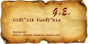 Glózik Euzébia névjegykártya